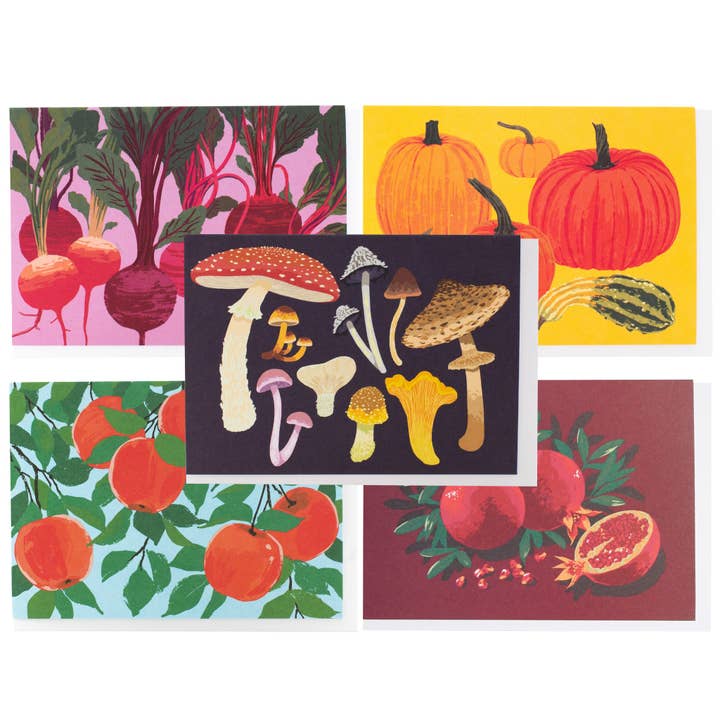 Blandet Efterårshøst Notekort Sæt for engroshandel hos Smudge Ink