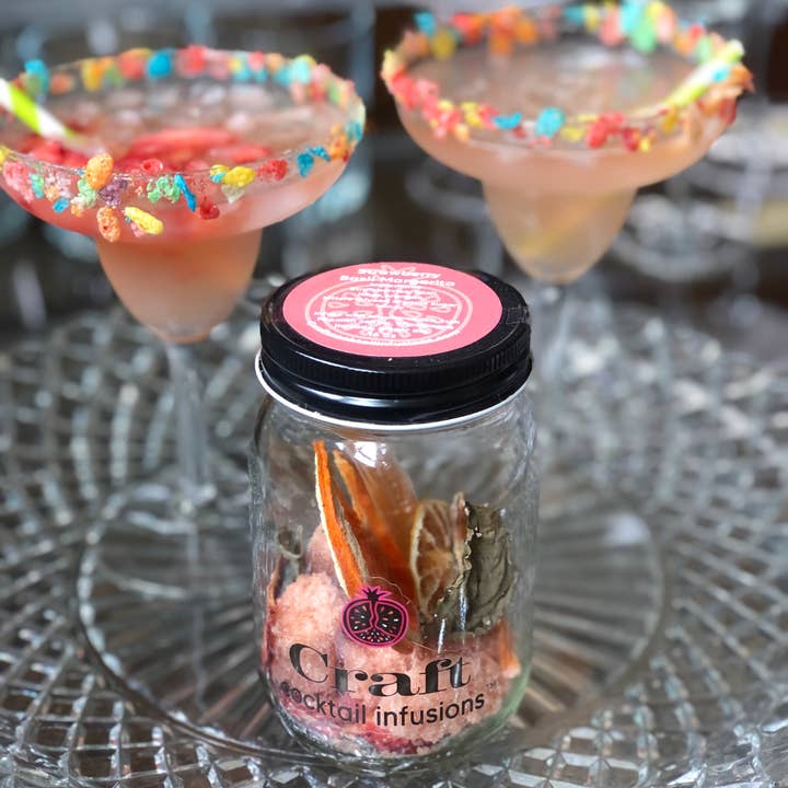 Craft Cocktail Infusions - Wholesale Cocktail Mix/Syrup - Cocktail Kit Strawberry Basil Margarita Infusion | Gift Idea1