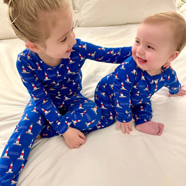 Basically Soho - Wholesale Jumpsuit - Baby - Hamptons Lighthouse Zippered Romper3