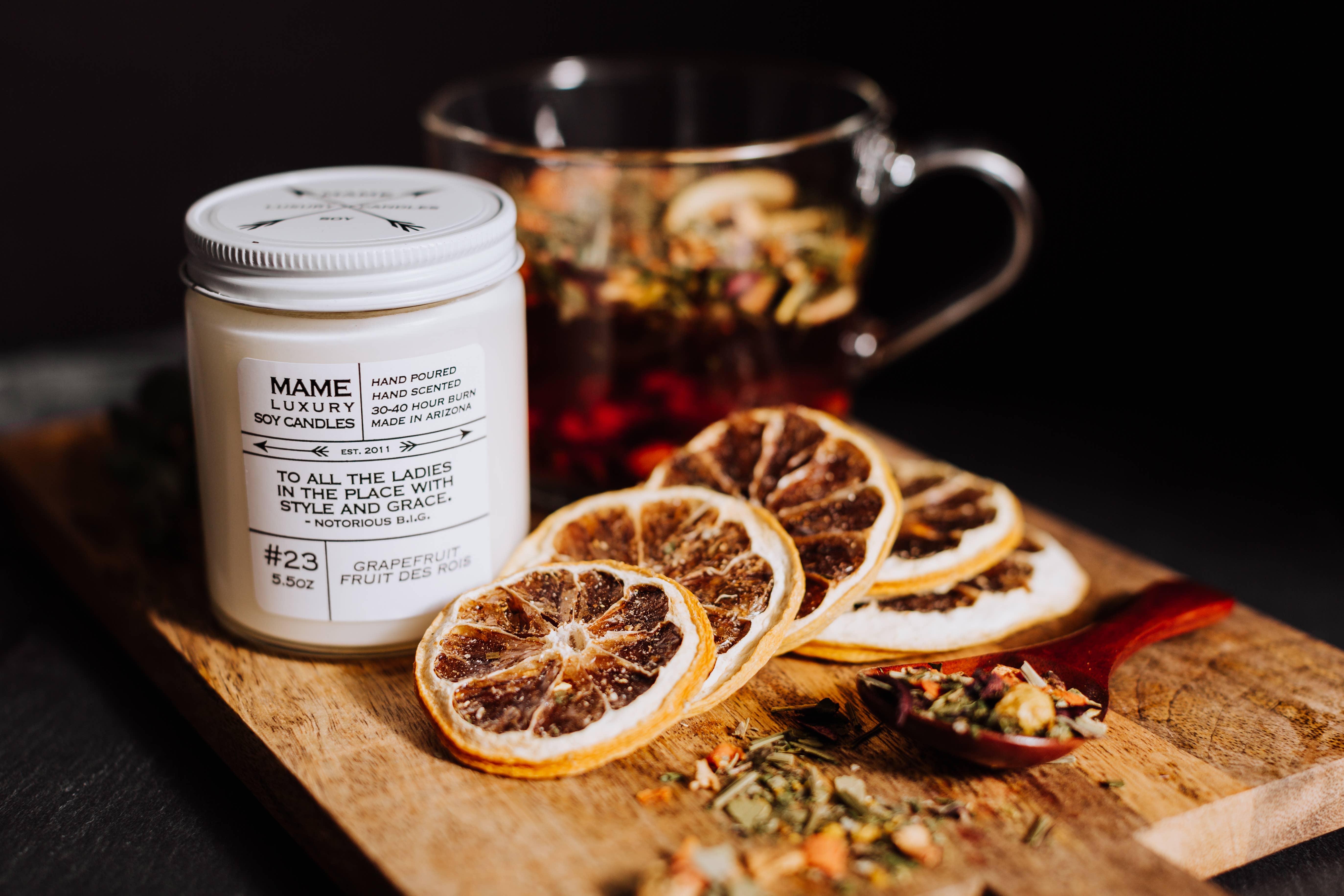 MAME Soy Candles - Vente Bougie en bocal - #23 - Bougie Pamplemousse Fruit Des Rois2