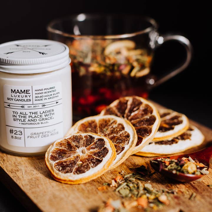 MAME Soy Candles - Wholesale Jar/Filled Candle - #23 - Grapefruit, Fruit Des Rois Candle2