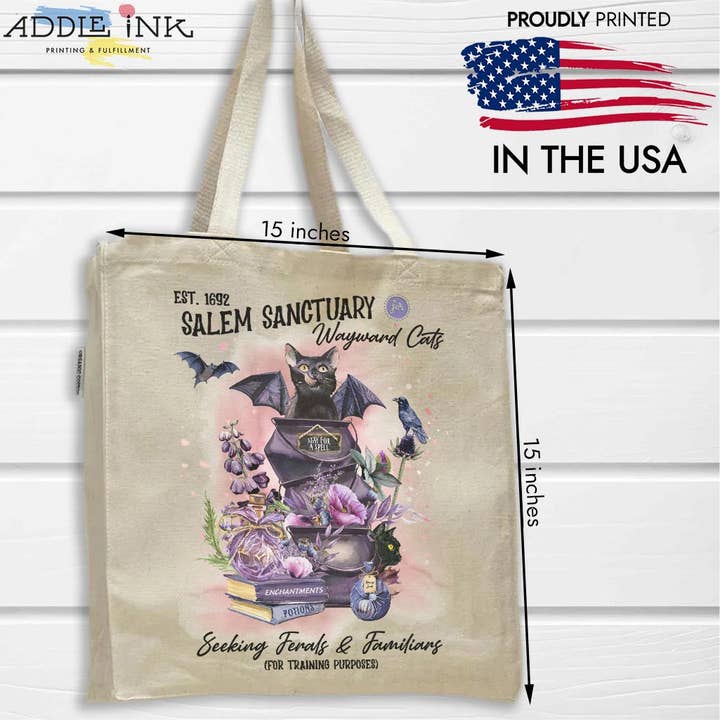 Bolsa de mano Black Cat Salem Sanctuary para Halloween, unisex para venta al por mayor de ADDLE iNK