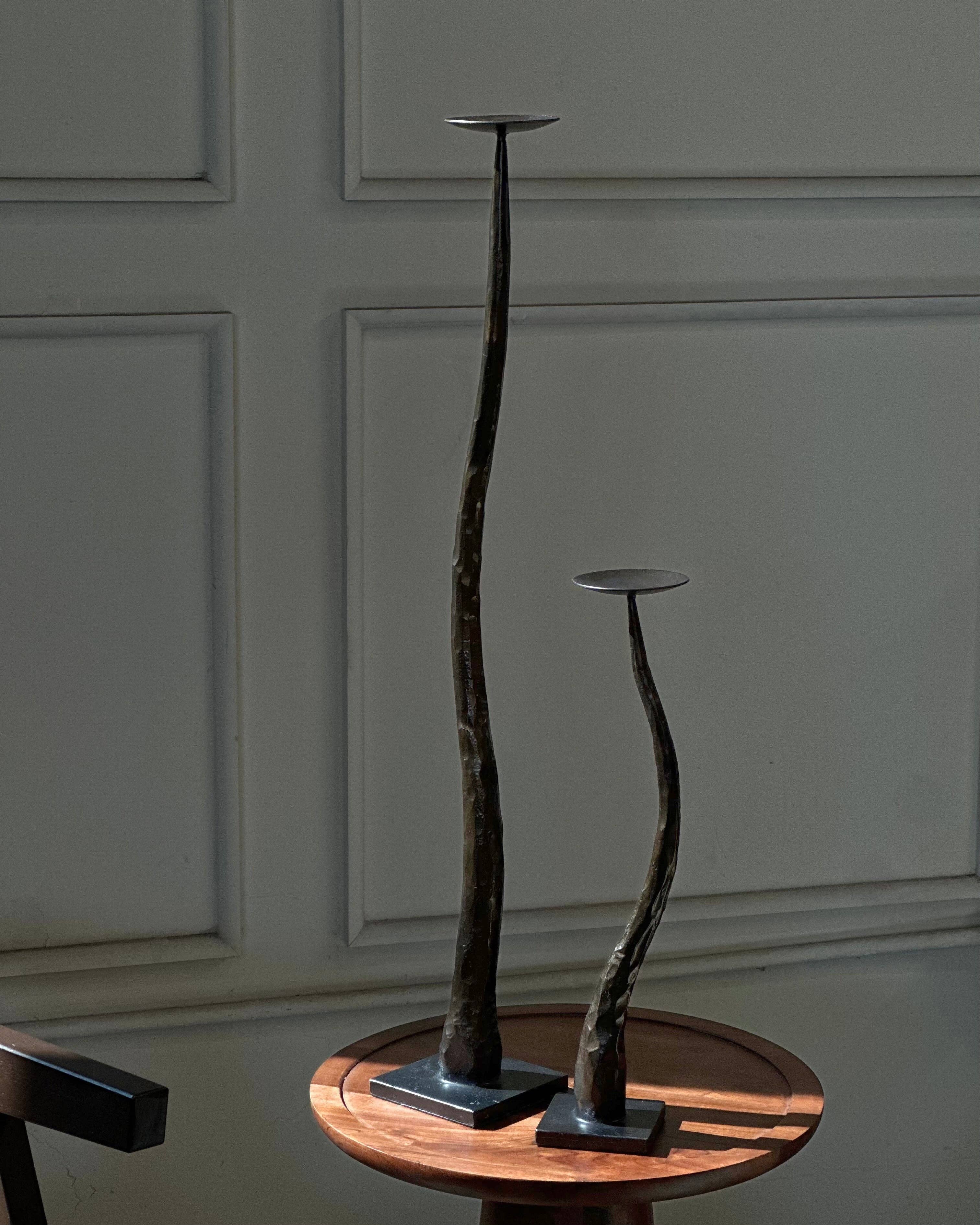 Belaré Home - Wholesale Candle Holder - Serpe Hand-Forged Iron Candle Holders - Matte Black Collection1