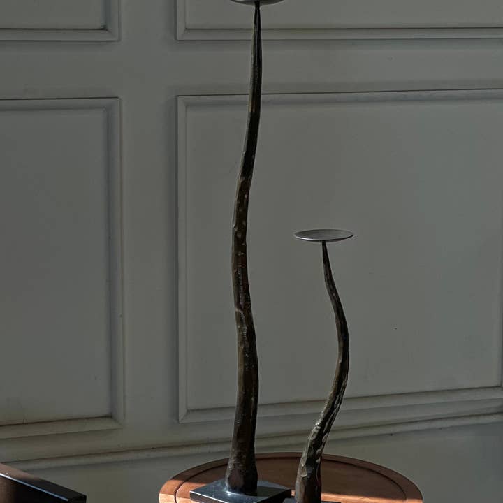 Belaré Home - Wholesale Candle Holder - Serpe Hand-Forged Iron Candle Holders - Matte Black Collection1