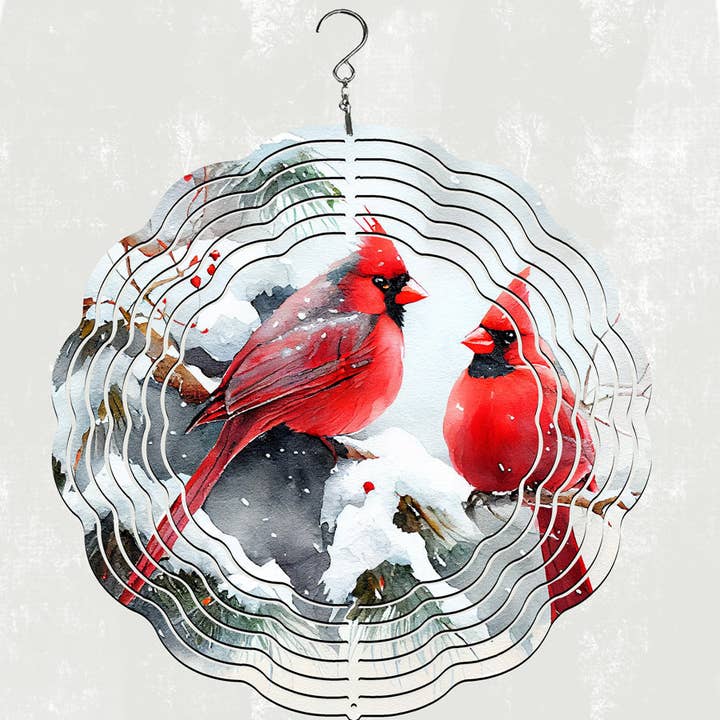 Cardinal Wind Spinner for wholesale by Traci's Fun Creations