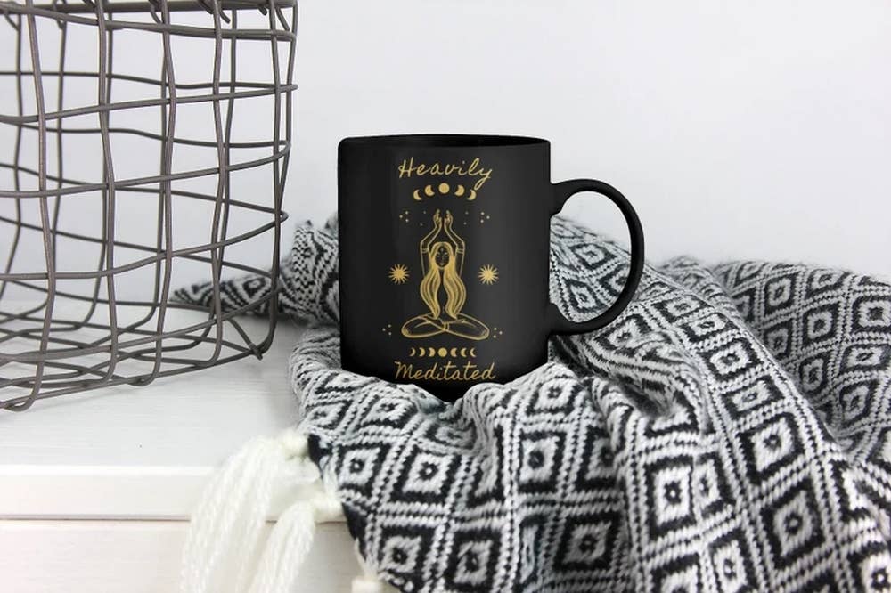 OneStopSapphireShop - Wholesale Coffee Mug - Rising Goddess Mug With Moon Phases, Celestial Sun And Moon0