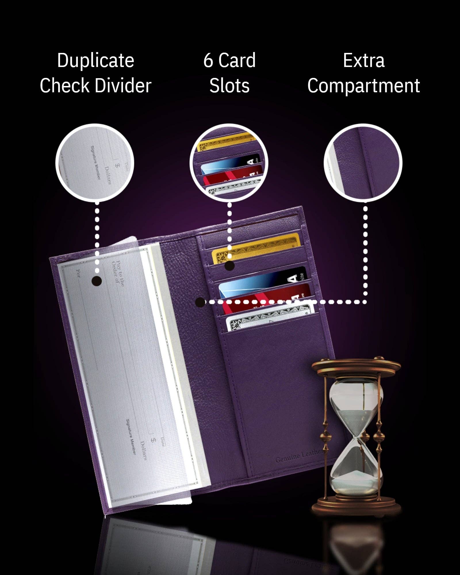 Access Denied Accessories - Wholesale Wallet - Unisex - Genuine Leather Checkbook Cover For Women &Men RFID Blocking38