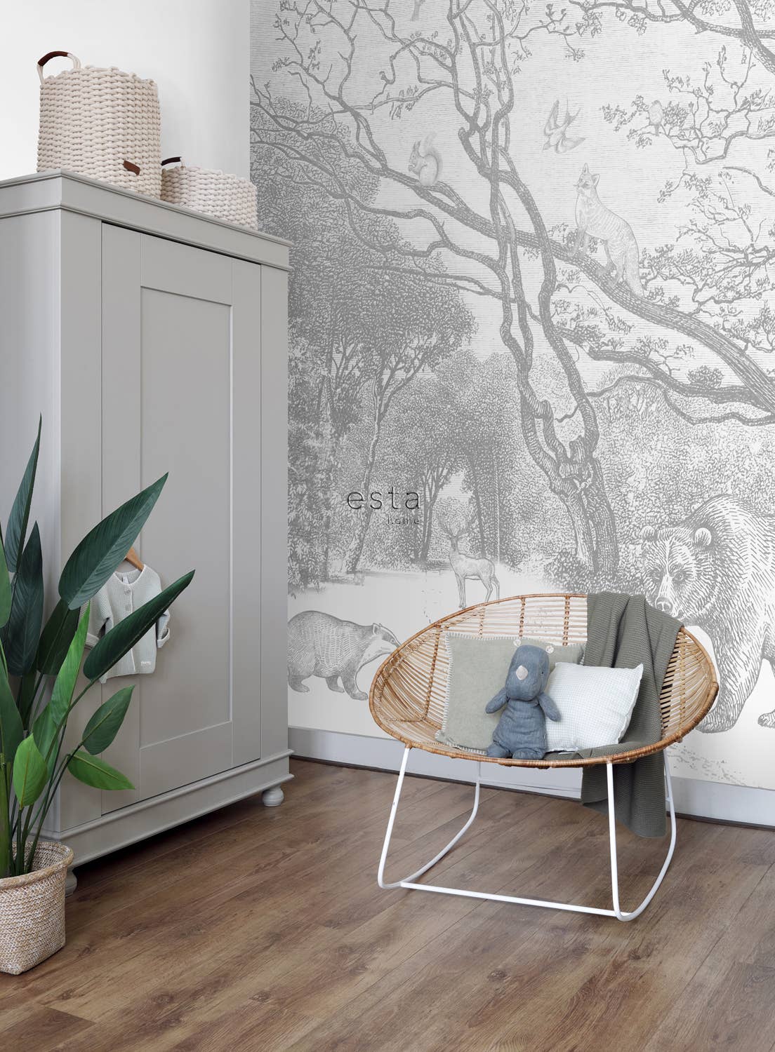 The Design Department b.v. - Vendita all'ingrosso Carta da parati - Carta da parati murale Foresta con animali selvatici5