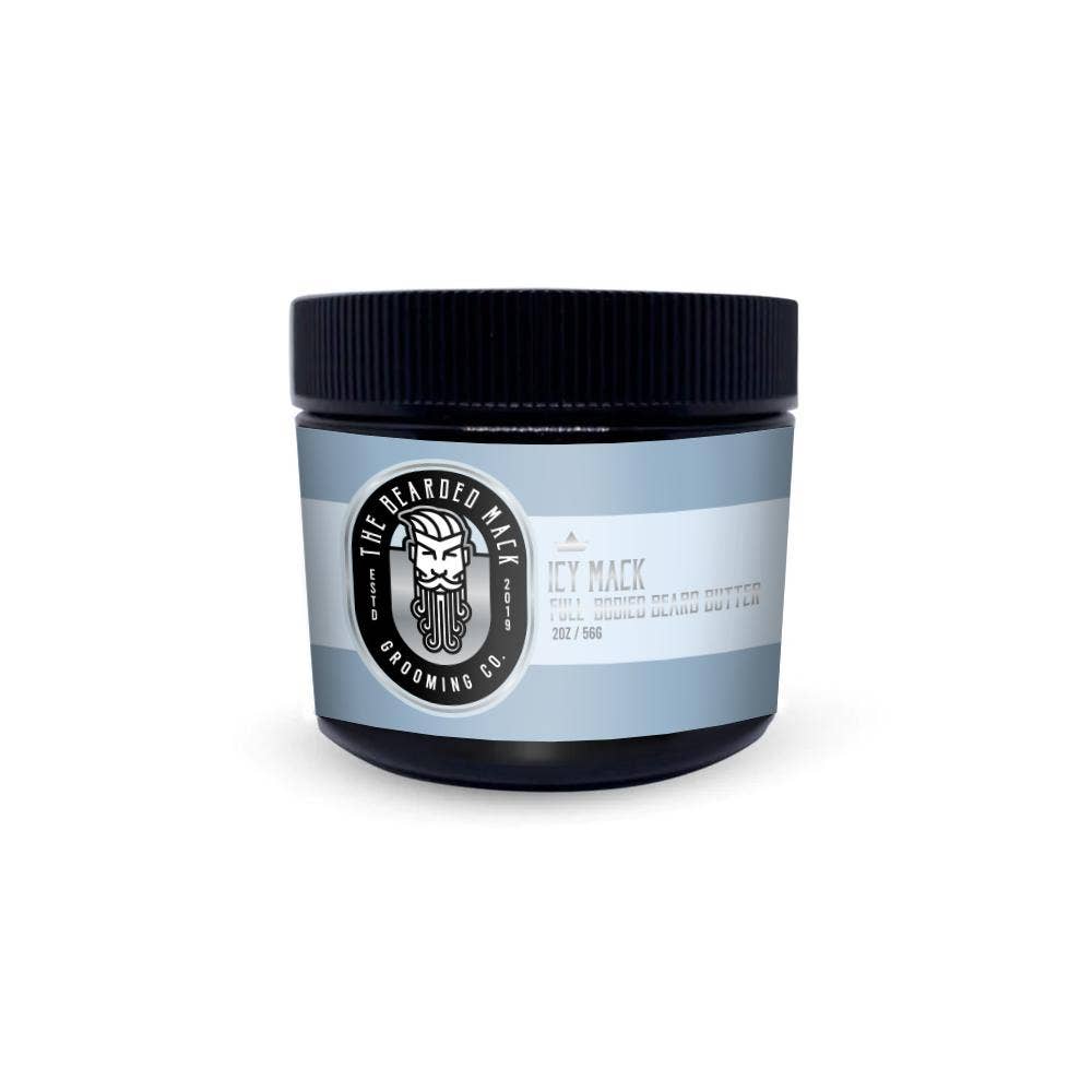The Bearded Mack Grooming Co - Wholesale Beard Styling Product - Icy Mack Beard Butter- Peppermint, Tea Tree & Lavender