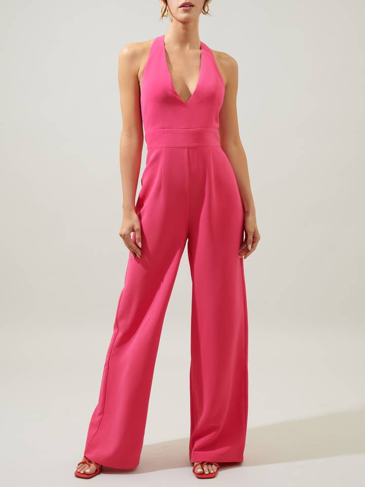 Chelsea Halter Jumpsuit for wholesale by Sugarlips