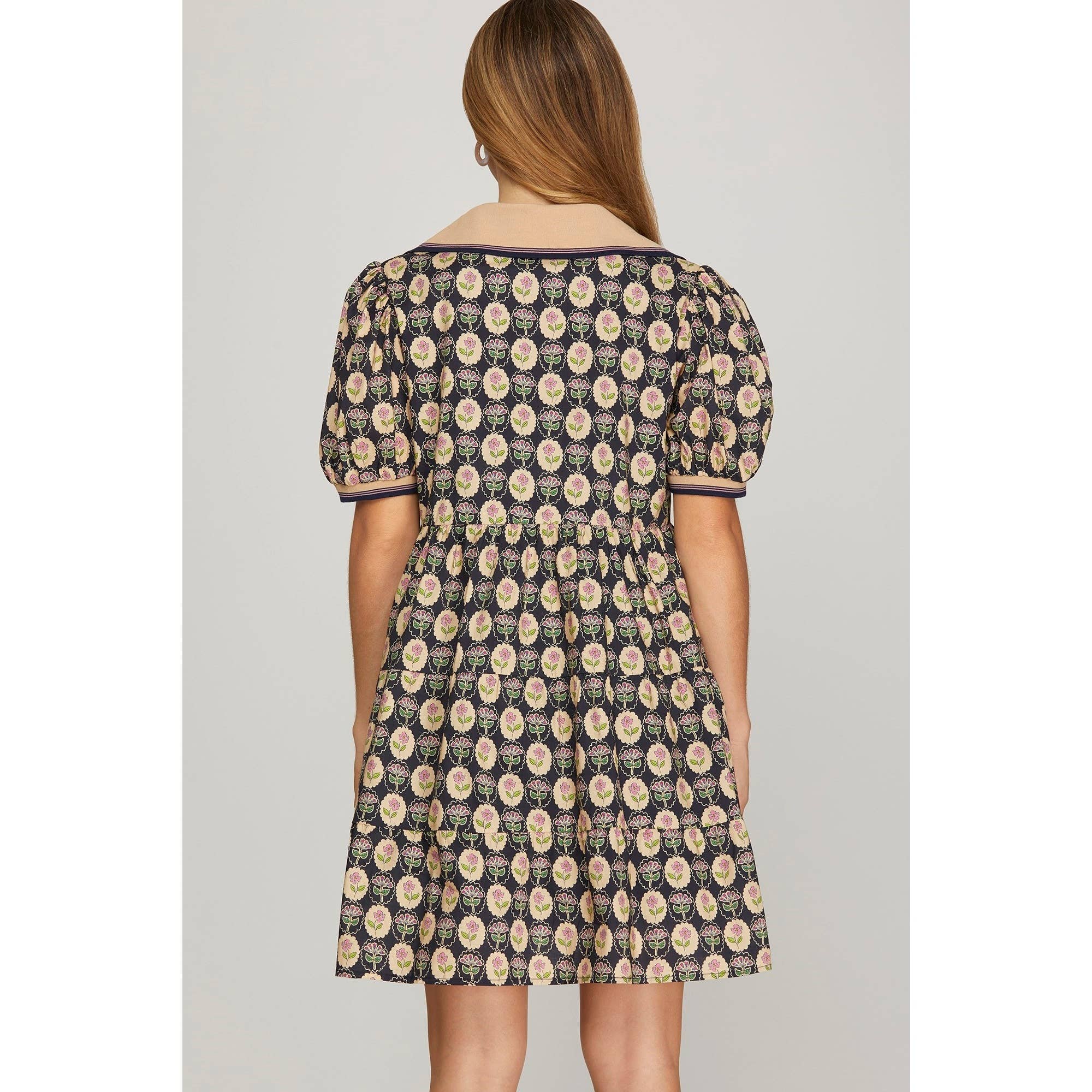 STYLE USA - Wholesale Dress - Women's - PRINTED WOVEN TIERED MINI DRESS4