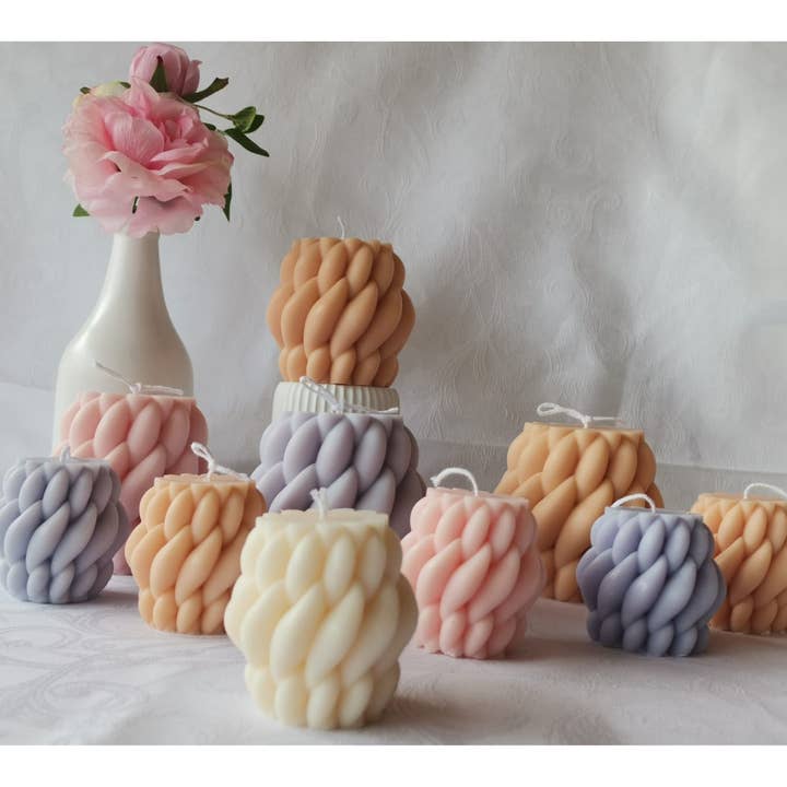 FUNDAYBIO - Wholesale Novelty Candle - 80g vegetable braid S decorative candle5