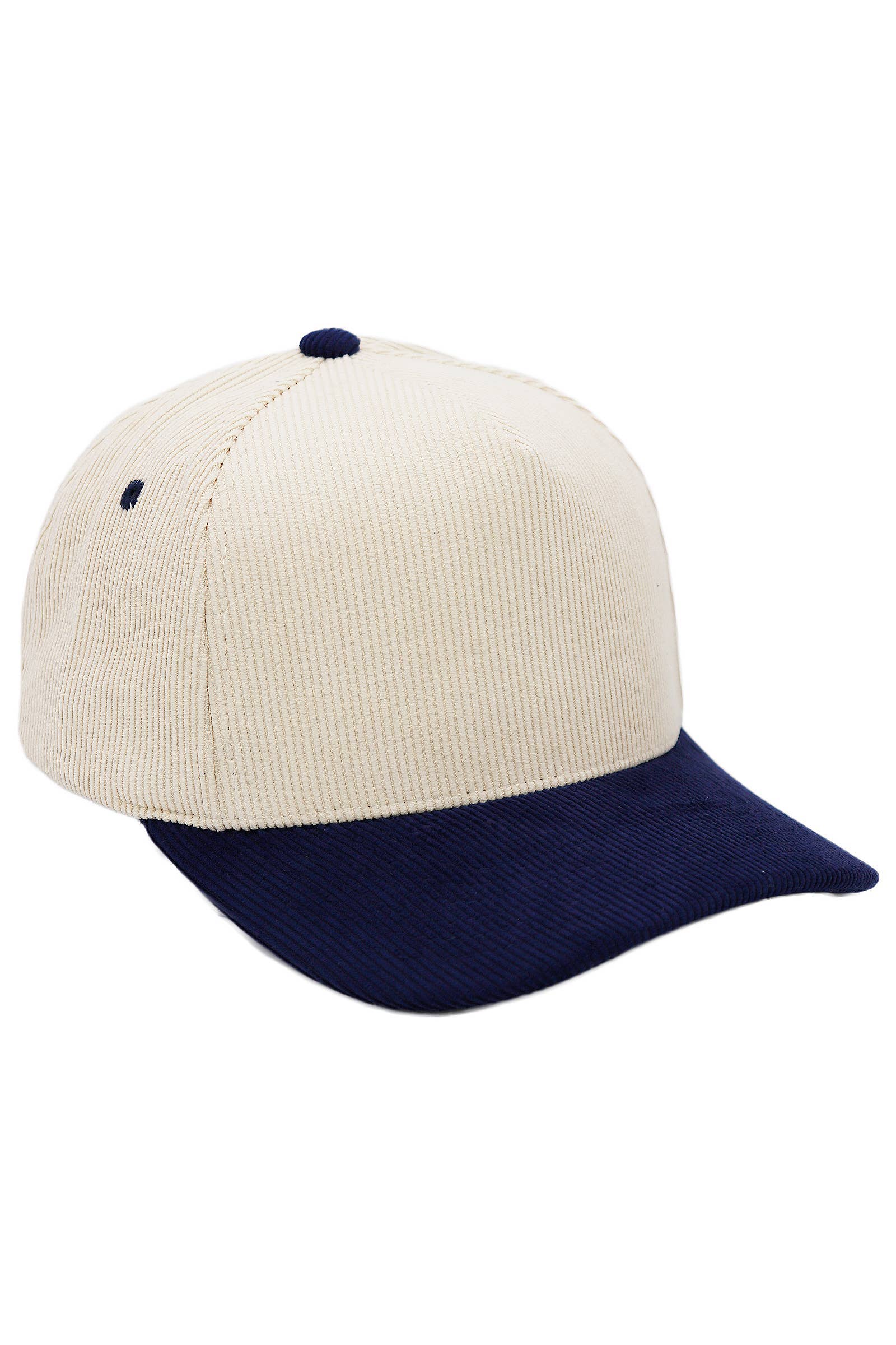 Cap Zone - Wholesale Baseball Cap - Unisex - Premium Corduroy Beige Upper Baseball Cap4