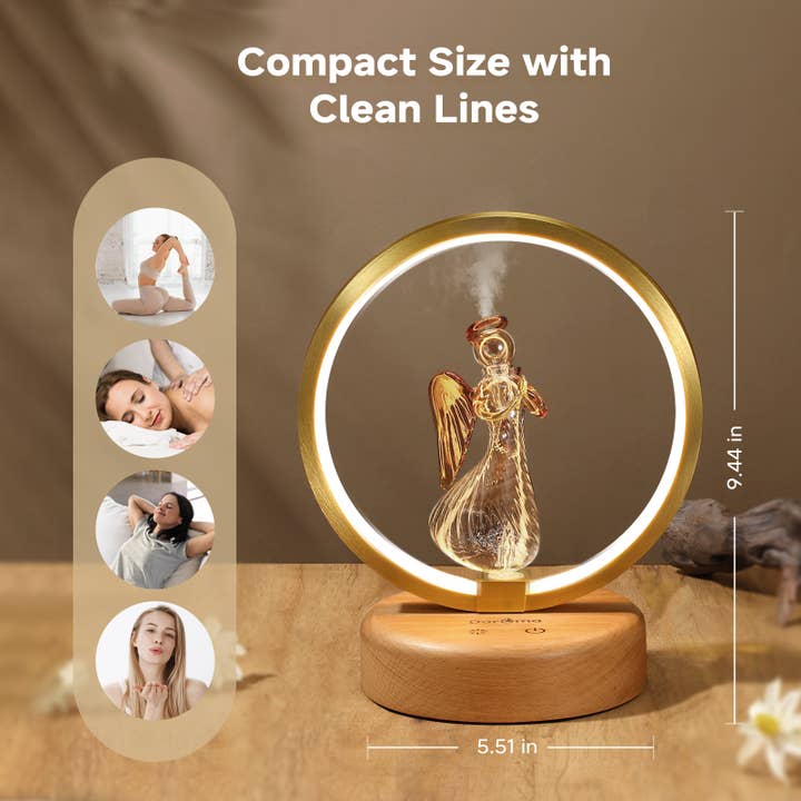 DAROMA - Wholesale Electronic Diffuser - Waterless Handmade Glass-Wood Essential Oil Diffuser10