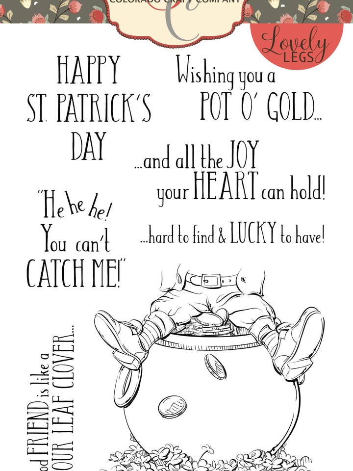 LL228 Lovely Legs~St. Patrick's Day for wholesale by Colorado Craft Company