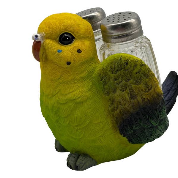 Cubby House by Malmar - Wholesale Decorative Figurine - 11cm Budgie Salt & Pepper Holder0