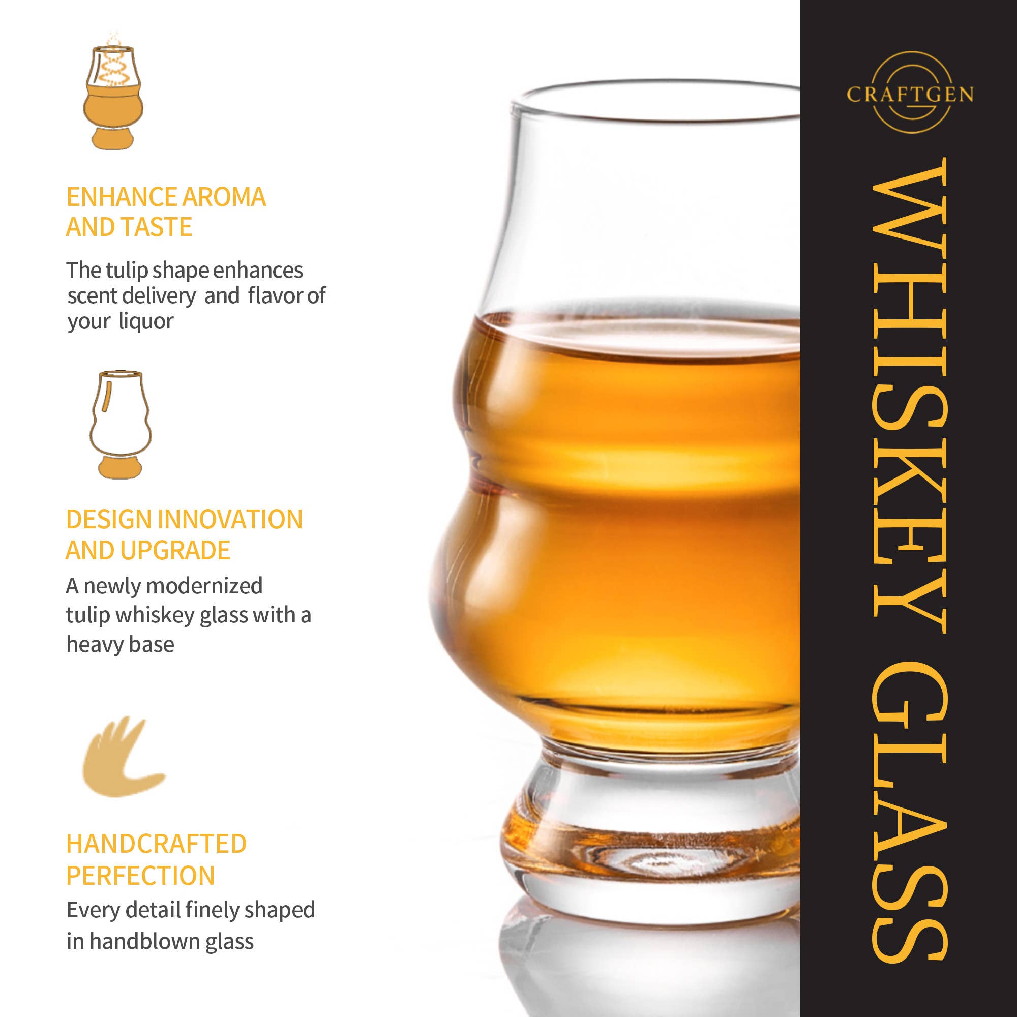 CRAFTGEN - Wholesale Cocktail/likeur glas - Whiskyproefglas, Bourbon-glas, Crystal Snifter-glas1