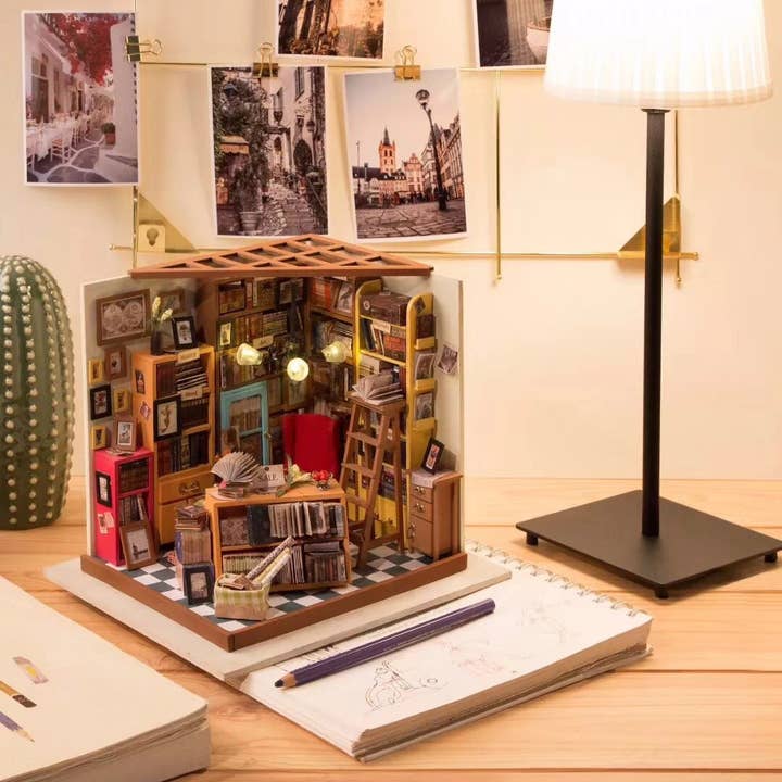 Hands Craft - Wholesale DIY Craft Kit - DIY Miniature House Kit: Sam's Study13