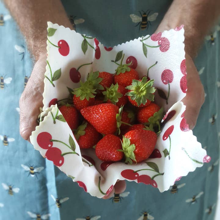 Honey Bee Good - Wholesale Food Storage Wrap/Bag - HANDMADE Set of 3 (L,M,S) Beeswax Wraps | 2 of Each Set of 3