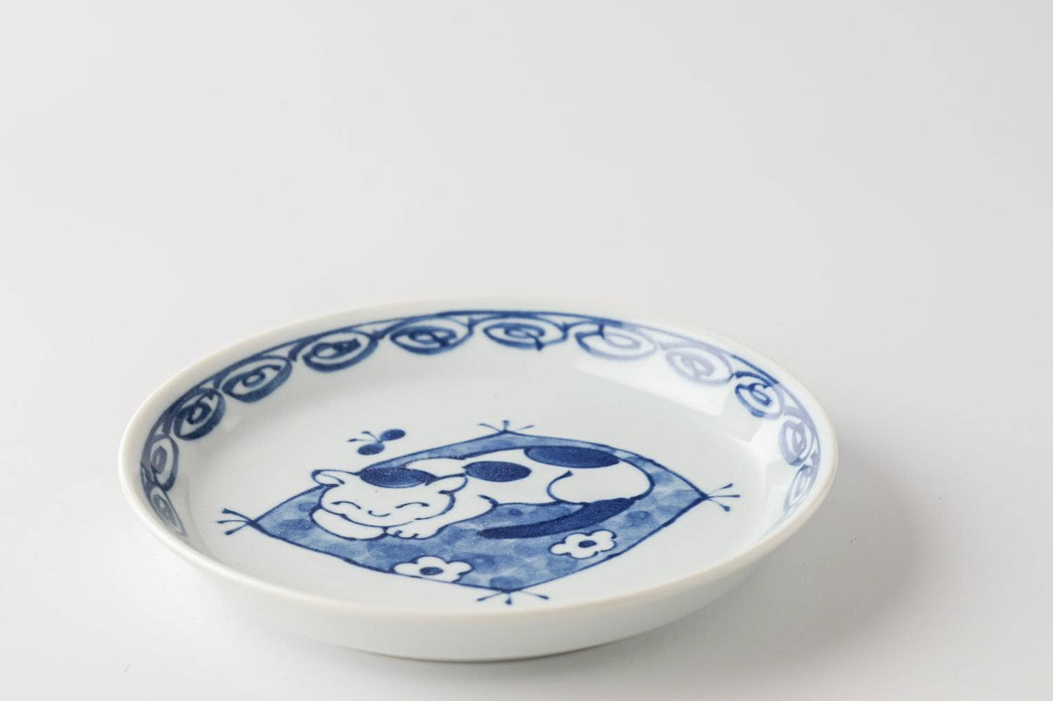 Yamani - Wholesale Dinner Plate - Japanese Cats 14.3cm Mini Plate - Napping2