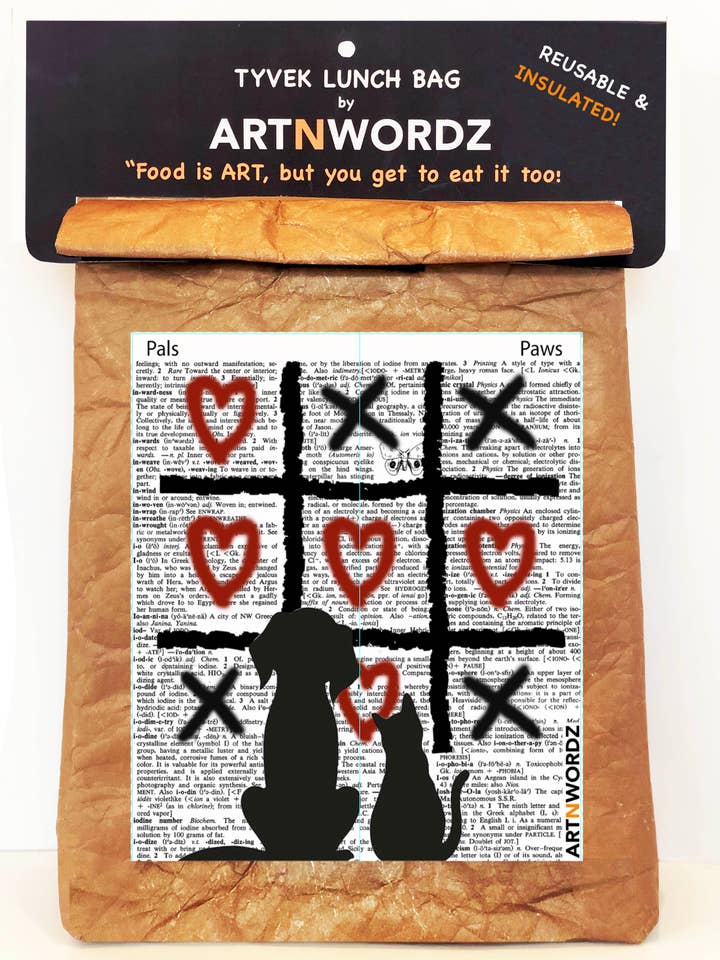 PAWSITIVELY LOVE LUNCH BAG for wholesale by ARTNWORDZ LLC