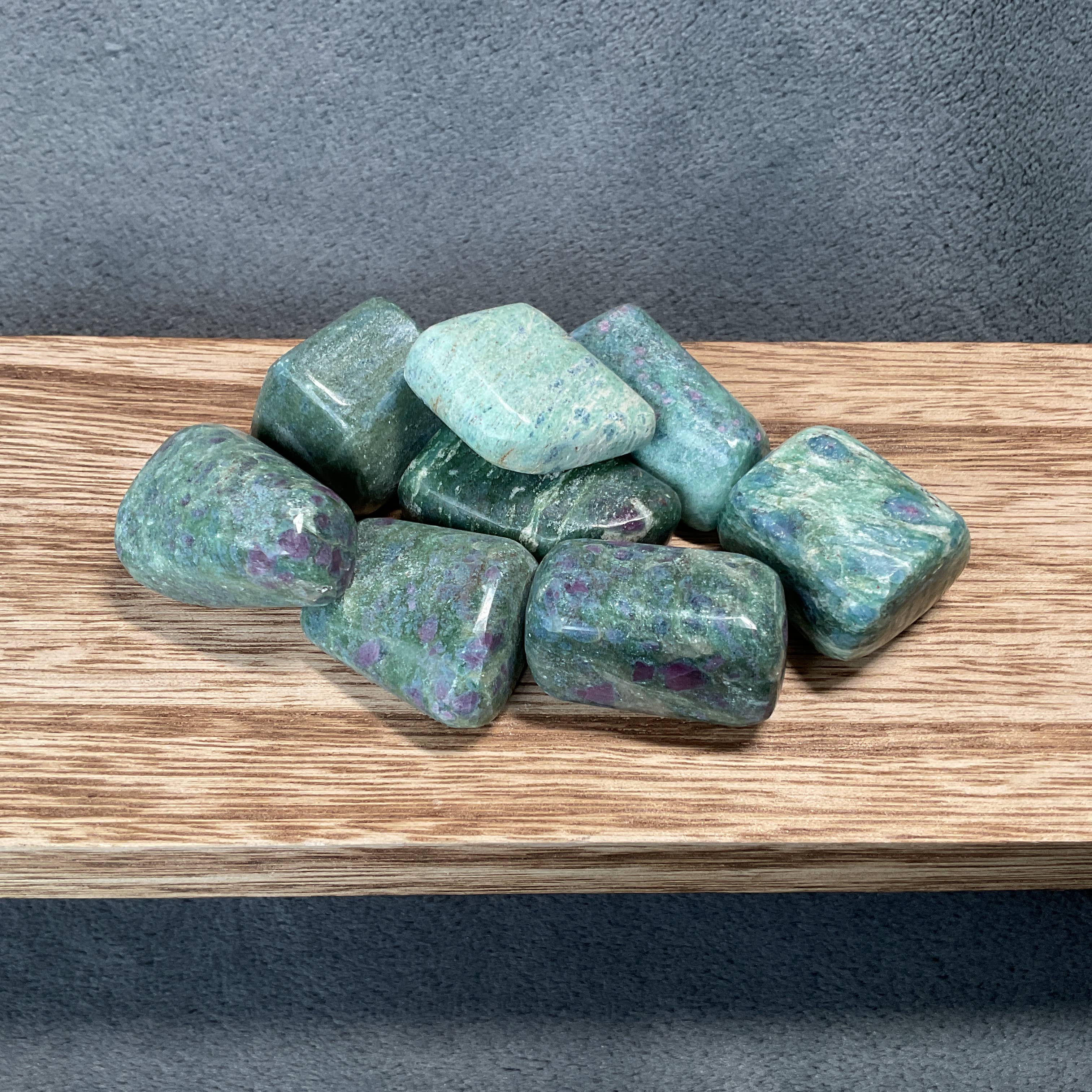 Rock Restock - Wholesale Spiritual Stone/Crystal - Ruby Fuchsite Tumbled Stones - 1/2 lb2