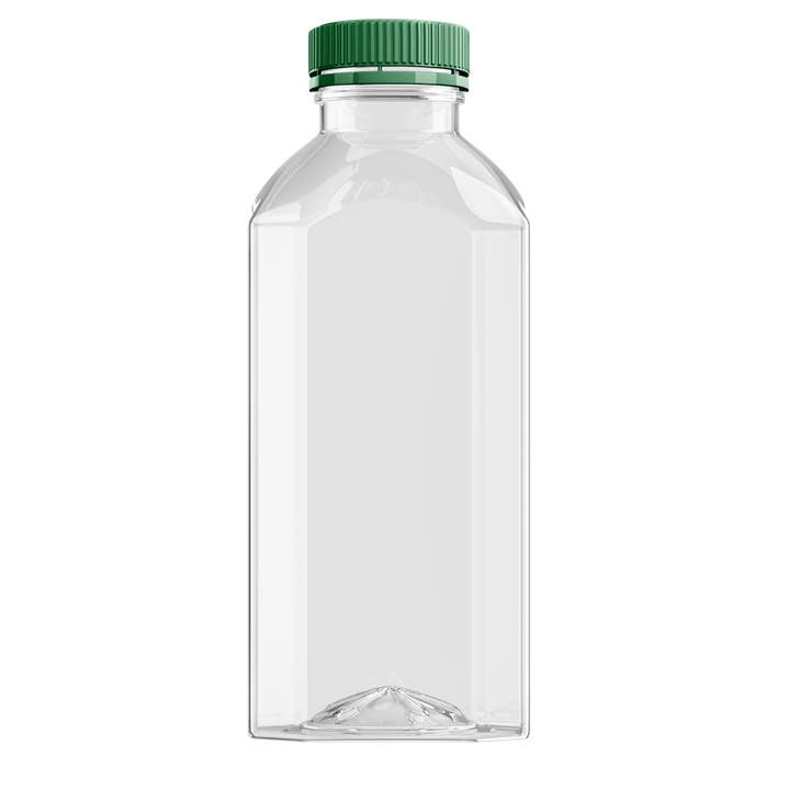 OH YES PLASTICS - Wholesale Fruit Juice - 12 oz Square Plastic Juice Bottles
