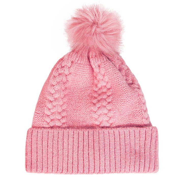 Collections by Fame Accessories - Wholesale Beanie - Women's - Crochet Knit Pompom Beanie4