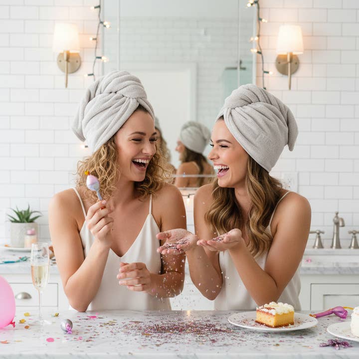 Pure Drop - Wholesale Hair Towel/Wrap - Microfiber Twisted Hair Towel - Grey6