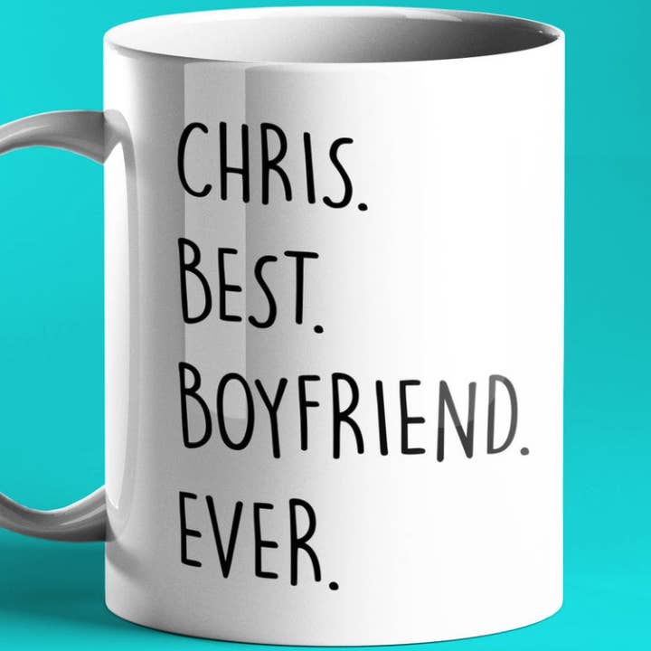 Mug Best Boyfriend Ever - mug cadeau pour la vente par Prickly Cards
