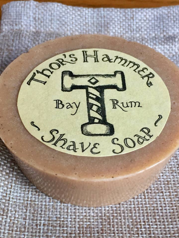 Hammer Bay Rum Shave Soap with Goat Milk for wholesale by Freyja's Magic