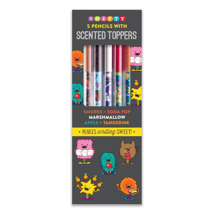 SNIFTY - Wholesale Pencil Topper - Kids - MUNCHY MONSTERS PENCIL TOPPERS 5 PACK