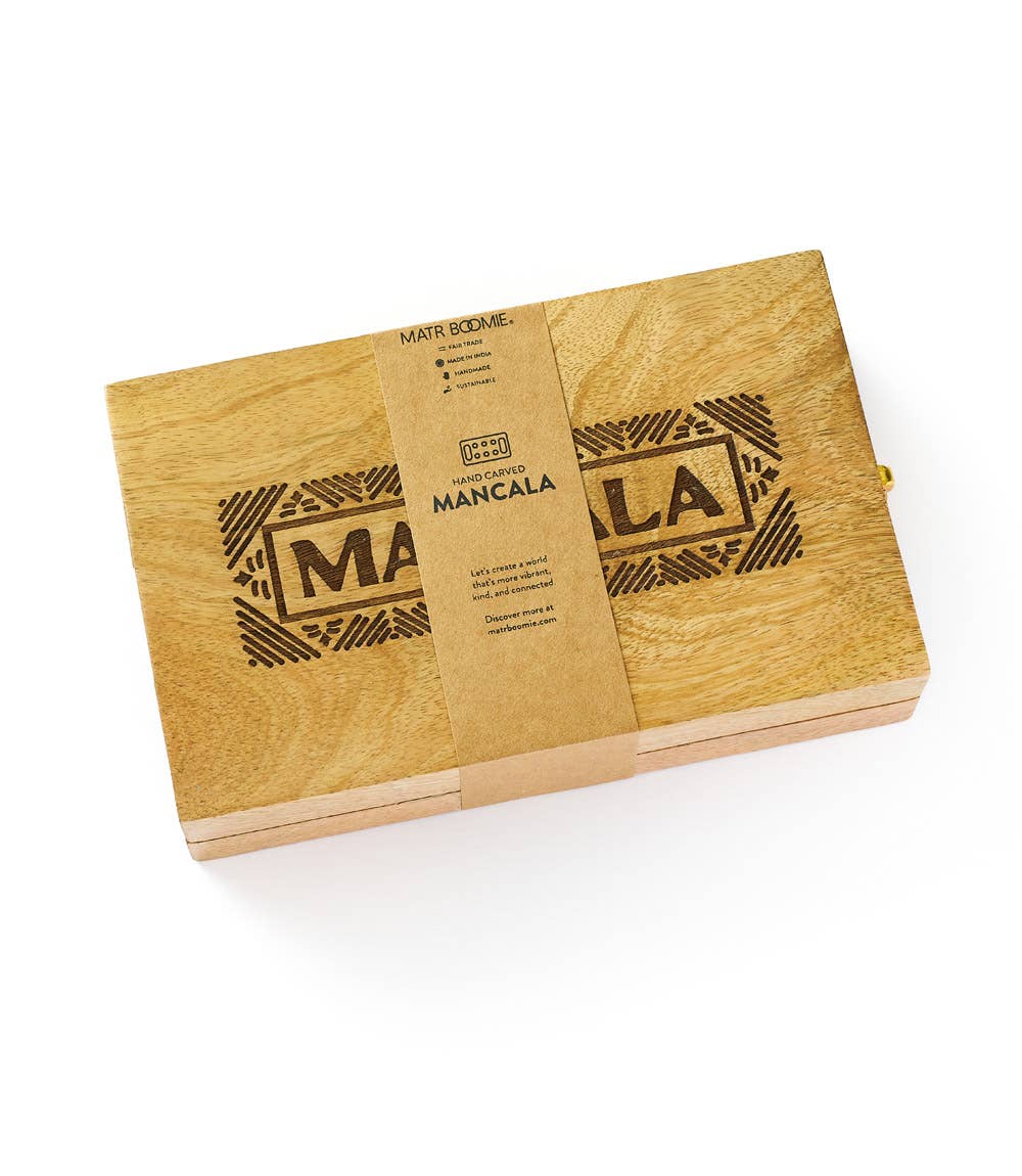 Matr Boomie Fair Trade - Wholesale Board Game - Mancala Wooden Game Set - Hand Carved Mango Wood2