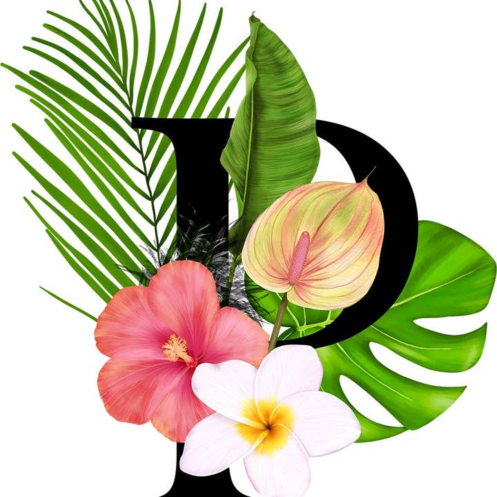 Mason Jar Merchant – Großhandel Trinkglas/Tasse – Einmachglas-Tumbler mit tropischem Monogramm15