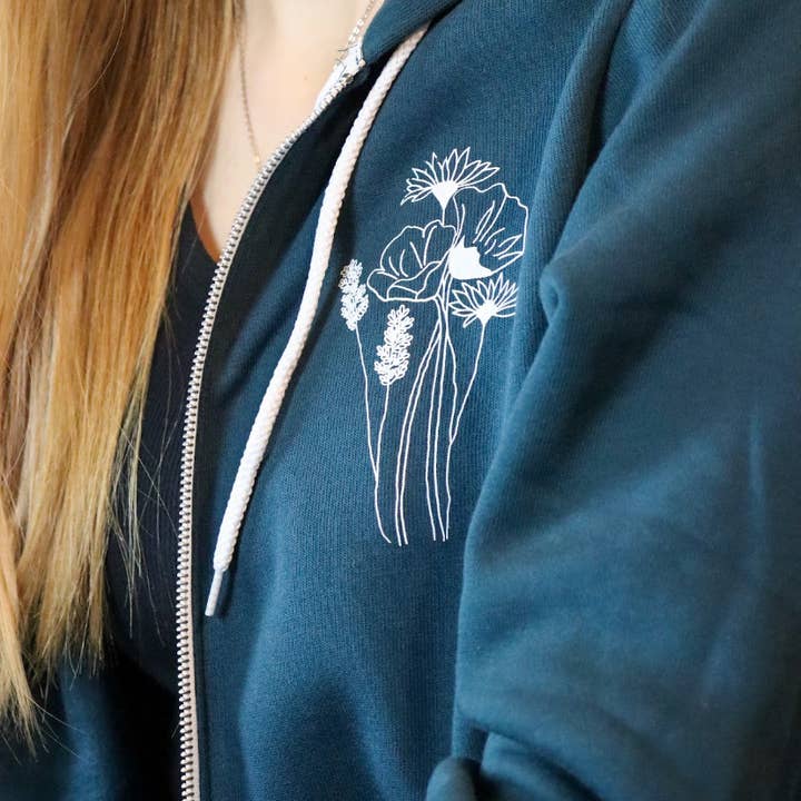 Wildflower Irresistible Zip Up | OCEAN for wholesale by Nellie Nicole Designs