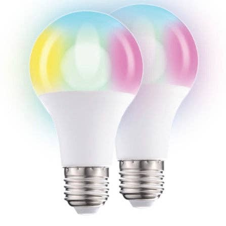 Lampadine LED RGB multicolore Glow by GabbaGoods, confezione da 2 per la vendita all'ingrosso da parte di Gabba Goods