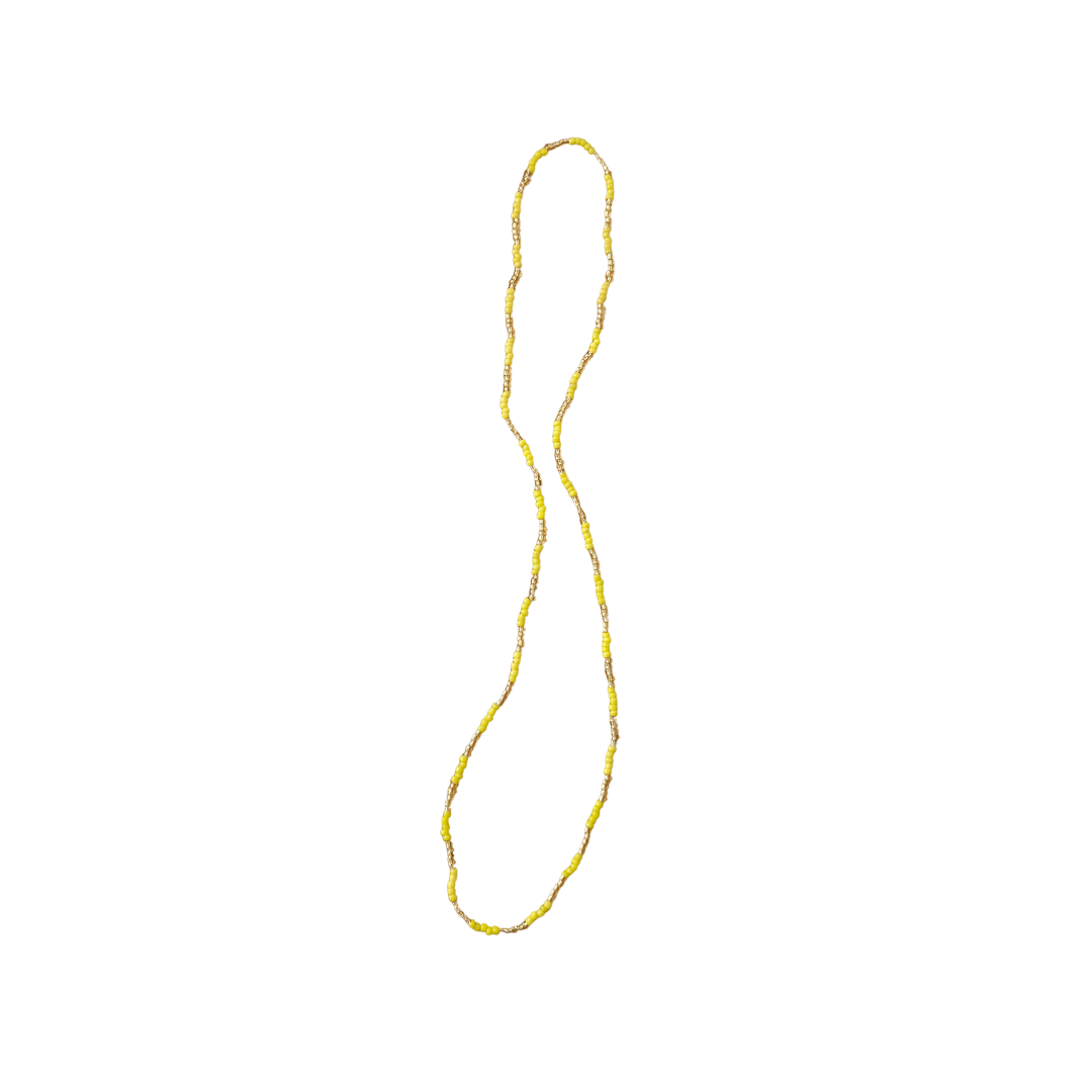 Botanica Luz Del Dia Inc – Colar de elos e correntes por atacado – Colar Oshun amarelo e dourado1