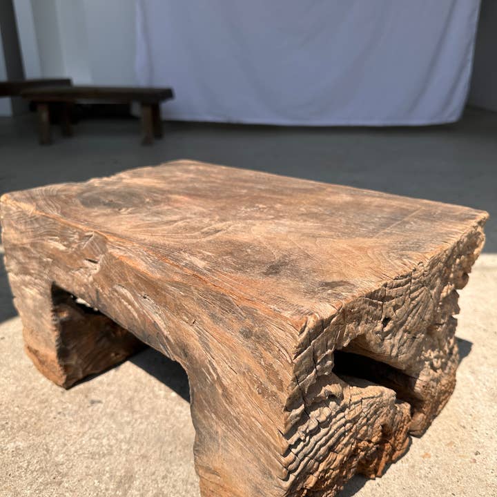 Office Objets - Wholesale Stool - Raw monoxyle organic Asian teak stool46