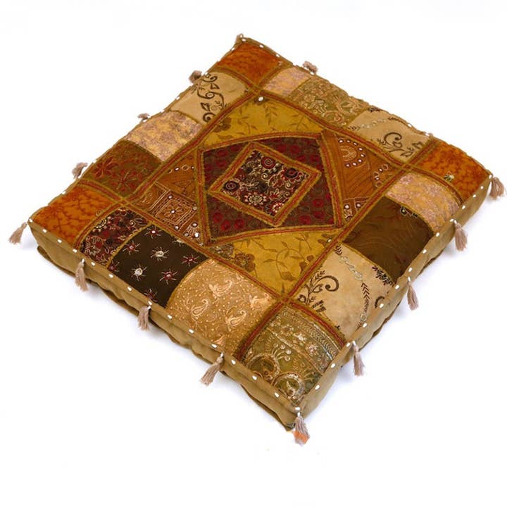 Bodenkissen 60 x 60 cm mit Patchwork-Muster für den Großhandel von Orientals