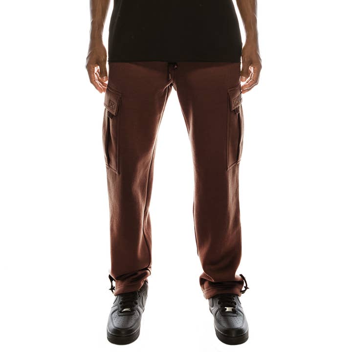 Victorious - Wholesale Pants - Men's - FL77 SOLID FLEECE HEAVYWEIGHT CARGO SWEATPANTS (OPEN PACK)25