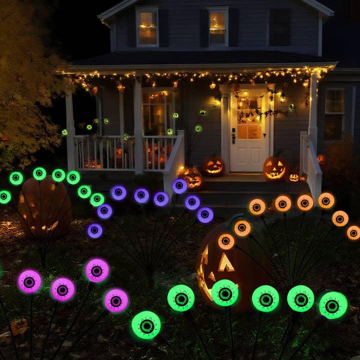 Heynemo - Wholesale Outdoor Ornament/Decor - Solar Halloween Eyeball Lights Outdoor, 8 Pieces LED Eyes3