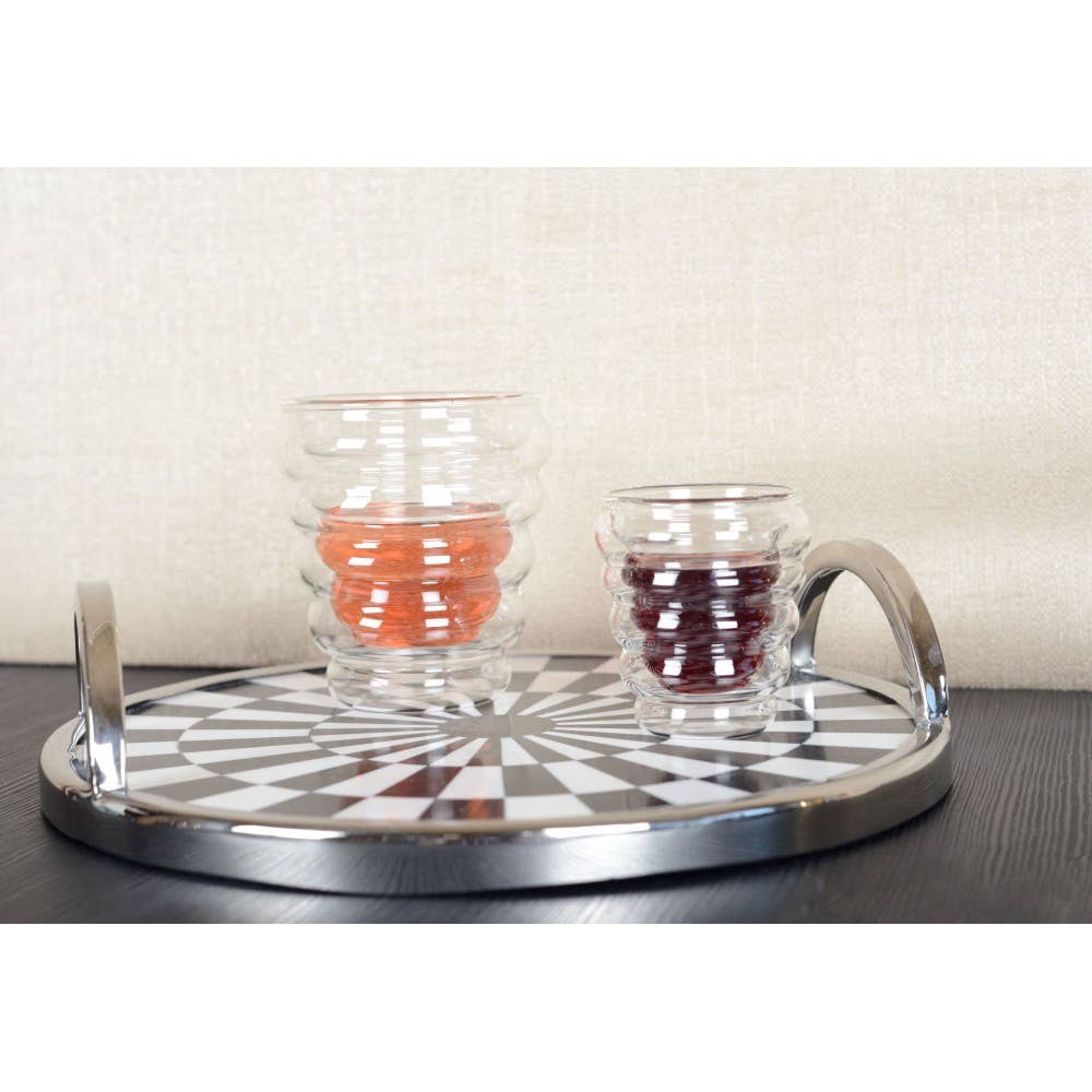 AULICA - Wholesale Coffee/Tea Cup - Double-walled espresso coffee cups wave 70ml - set of 21