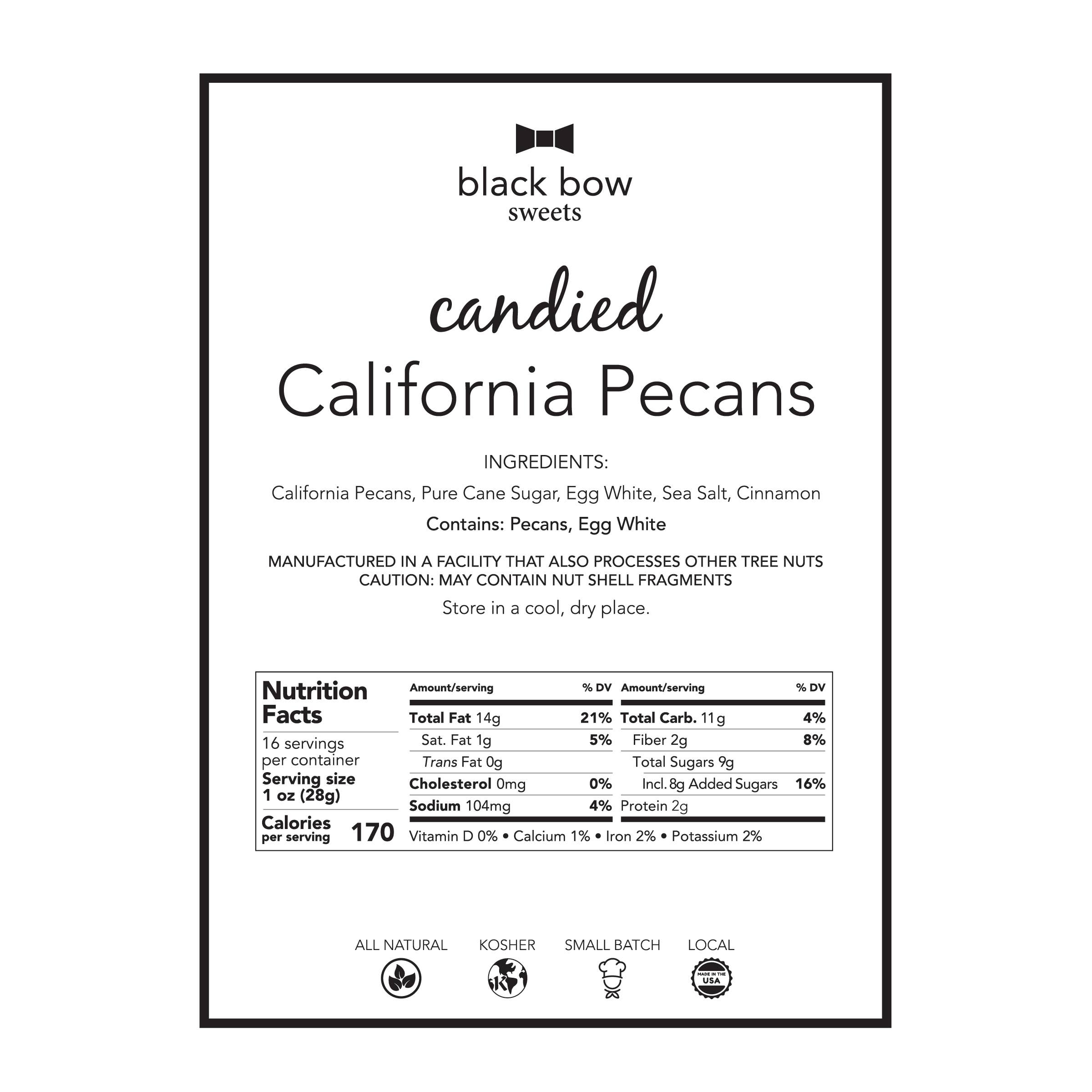 Black Bow Sweets - Wholesale Nuts - Candied California Pecan Jar | Cinnamon Sugar2