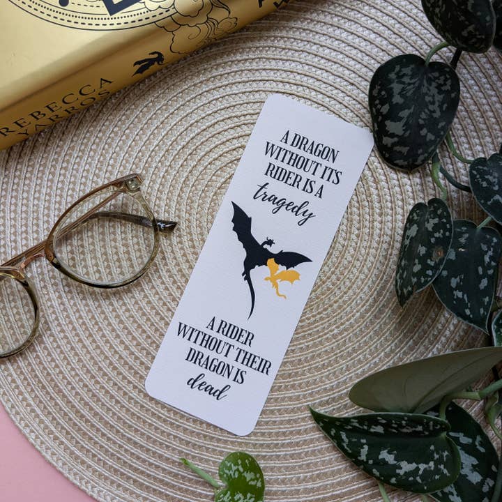 A Dragon Without Its Rider Is A Tragedy Linen Card Bookmark for wholesale by Alaina Creates
