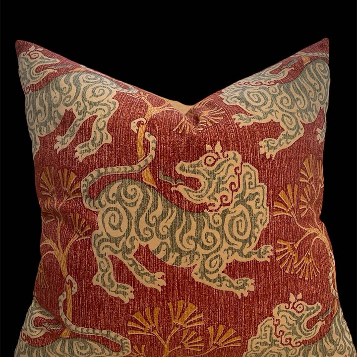 Dahlia & Grace pillows - Wholesale Throw/Decorative Pillow - Theodora Toile Throw Pillow with Feather Insert 1