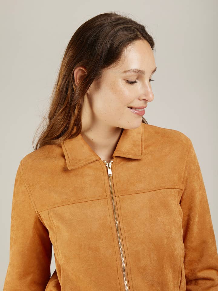 CAMEL MILTON - Blouson ajustée en suédine en vente sur Faire1