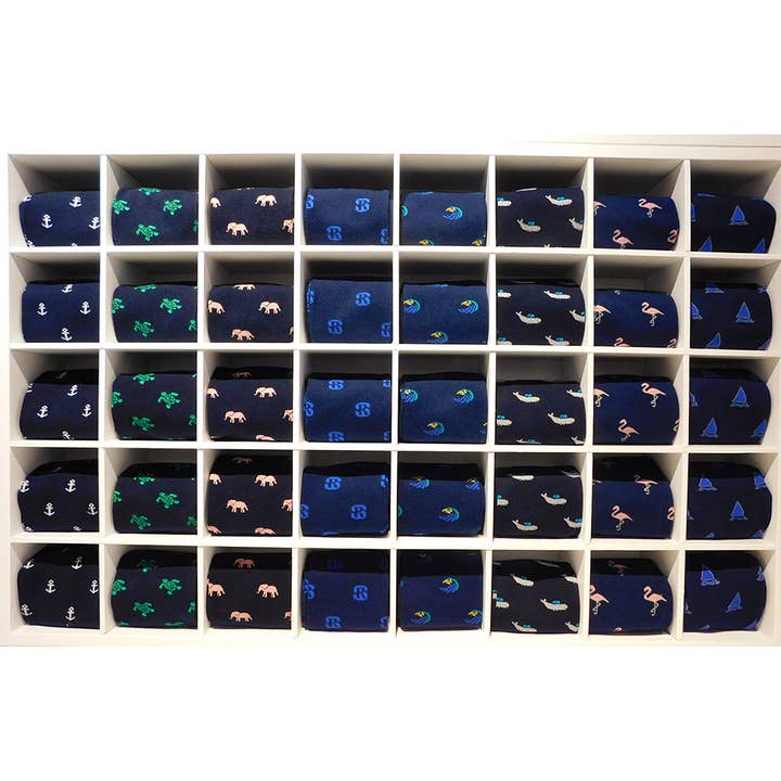 Salve Regina University Socks - Seahawk Logo - Men's Mid Calf for wholesale by SummerTies