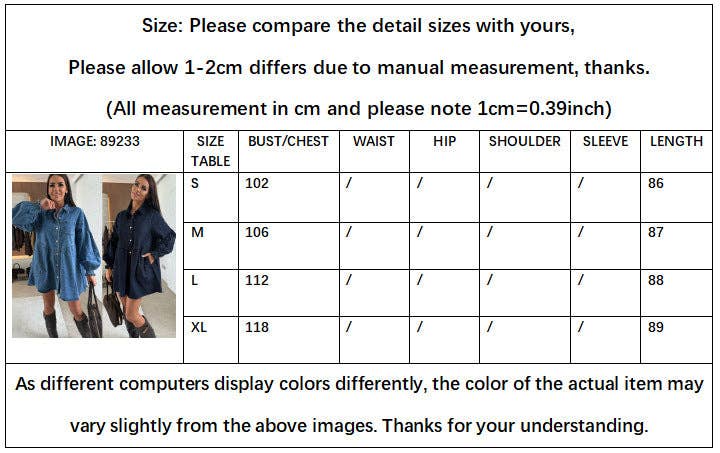 Marayn - Wholesale Dress - Women's - Chic 2025 Western Casual Denim Shirt Dress1