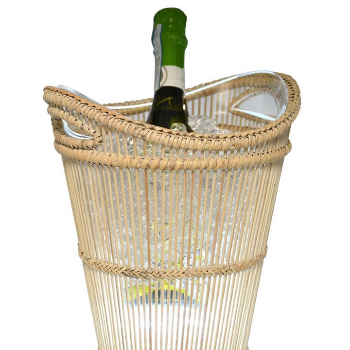 Pagan - Wholesale Ice Bucket - LED Champagne Bucket Konbo White Cerused0