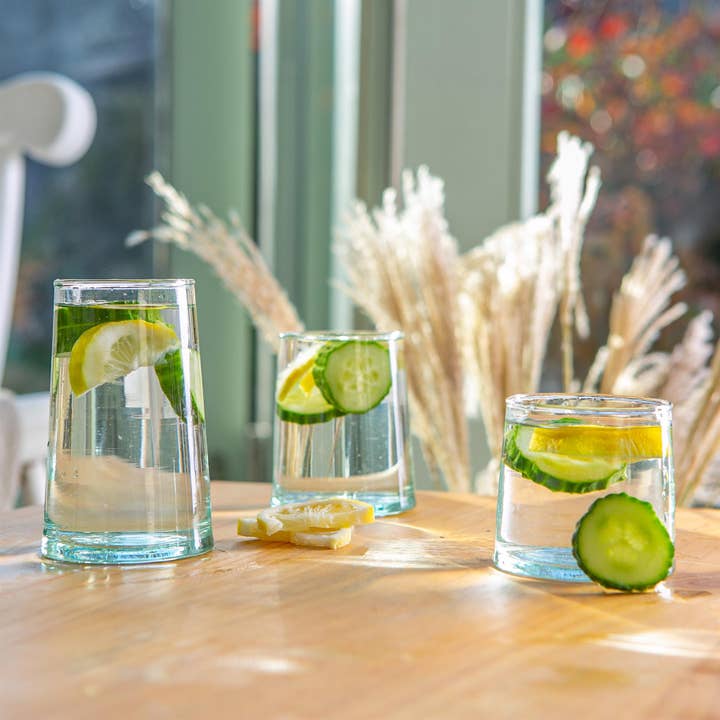 Rinkit Ltd - Wholesale Drinking Glass/Cup - Nicola Spring Merzouga Recycled Tumbler Glass 200ml Clear